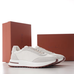 Week‑End Walk Sneaker Pecora Nera® Wheat Stitch | Loro Piana Men’s Wool‑Knit Suede Low‑Top Shoe