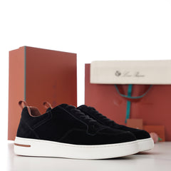 Loro Piana Newport Walk Suede Sneakers | Men Premium Two‑Tone Suede Low‑Top Casual Trainers