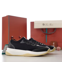 Loro Piana Modular Walk Sneakers | Men Premium Knit‑Leather Low‑Top Casual Trainers