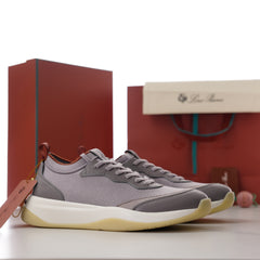Loro Piana Modular Walk Sneakers | Men Premium Knit‑Leather Low‑Top Casual Trainers