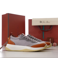 Loro Piana Modular Walk Sneakers | Men Premium Knit‑Leather Low‑Top Casual Trainers
