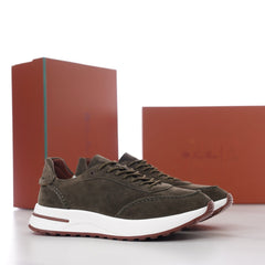Loro Piana Week‑End Walk Suede Sneakers | Men Premium Full‑Suede Retro‑Style Casual Trainers