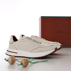 Loro Piana Week‑End Walk Suede Sneakers | Men Premium Full‑Suede Retro‑Style Casual Trainers