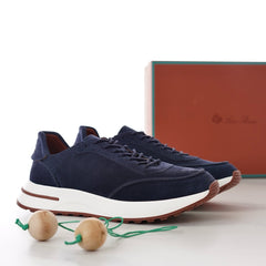 Loro Piana Week‑End Walk Suede Sneakers | Men Premium Full‑Suede Retro‑Style Casual Trainers