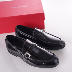 Ferragamo Gancini loafers | Men's premium genuine leather casual shoes for business and leisure loafers