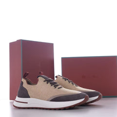 KnitStep Urban Knit Sneaker, Men's Knitted Sock Sneakers, Breathable Lightweight Casual Shoes, Pull-on Slip On Design with Leather Side Detail, Soft Cushioned Sole Daily Sneakers