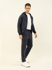 Loro Piana Men's Zip-Up Hooded Tracksuit Set, Quiet Luxury Old Money Knit Sweatshirt & Jogger Pants Outfit