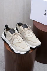 Berluti Men's Knit Mesh Lace-Up Sneakers, Leather Patch Quiet Luxury Old Money Lightweight Casual Trainers