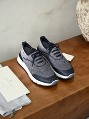 Men's Breathable Walking Shoes – Lightweight Knit Lace-Up Sneakers with Cushioned Non-Slip Sole