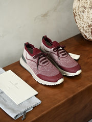 Men's Breathable Walking Shoes – Lightweight Knit Lace-Up Sneakers with Cushioned Non-Slip Sole