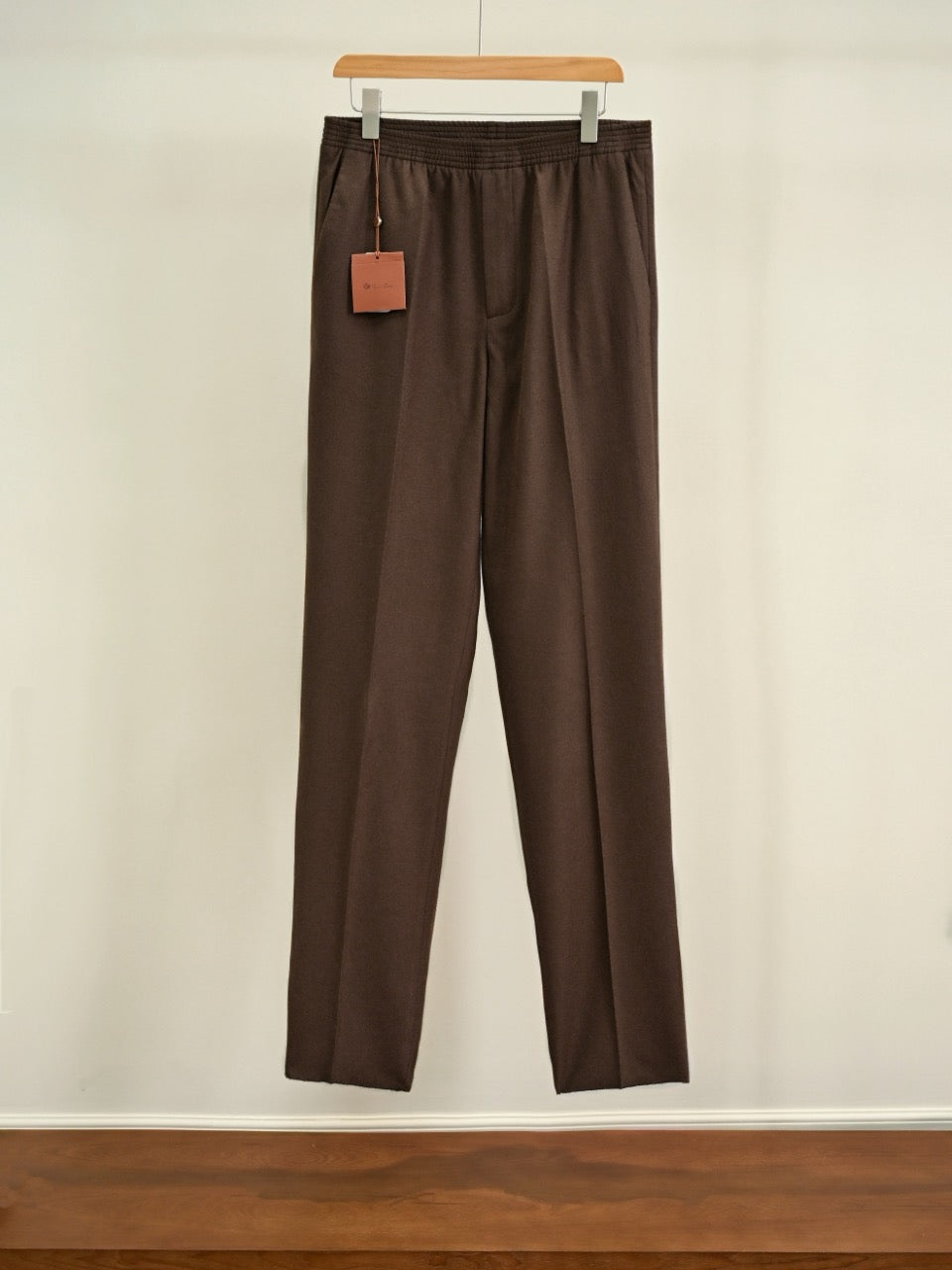 Luxury Men Wool Blend Straight‑Leg Trousers Elastic Drawstring Waist Zipper Pockets Smart Casual Pants For Men 4 Colors Available