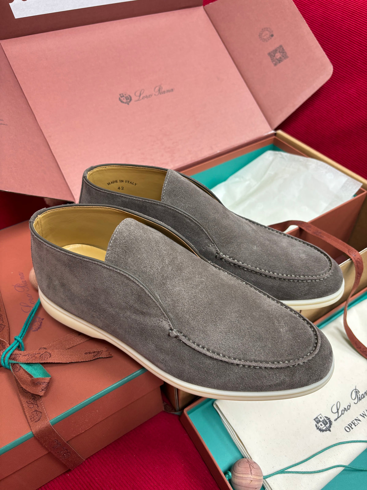 Open Walk Loafer Men Suede Slip‑On Loafers, Classic Plain Flat Casual Walking Shoes
