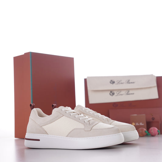 Men's Fast Walk Sneaker – Suede & Wind Fabric Low Top