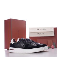 Men's Tennis Walk Sneaker – Leather & Suede Low Top