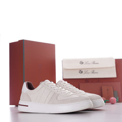 Men's Tennis Walk Sneaker – Leather & Suede Low Top