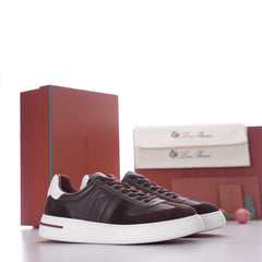 Men's Tennis Walk Sneaker – Leather & Suede Low Top