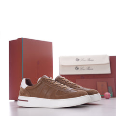 Men's Tennis Walk Sneaker – Leather & Suede Low Top