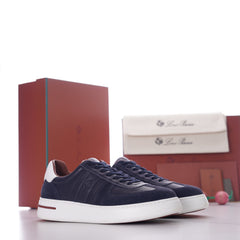 Men's Tennis Walk Sneaker – Leather & Suede Low Top