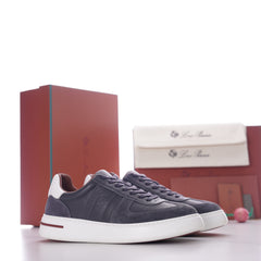 Men's Tennis Walk Sneaker – Leather & Suede Low Top