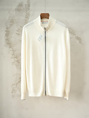 Men's Zip-up Cardigan – Cashmere Stand Collar Full-Zip