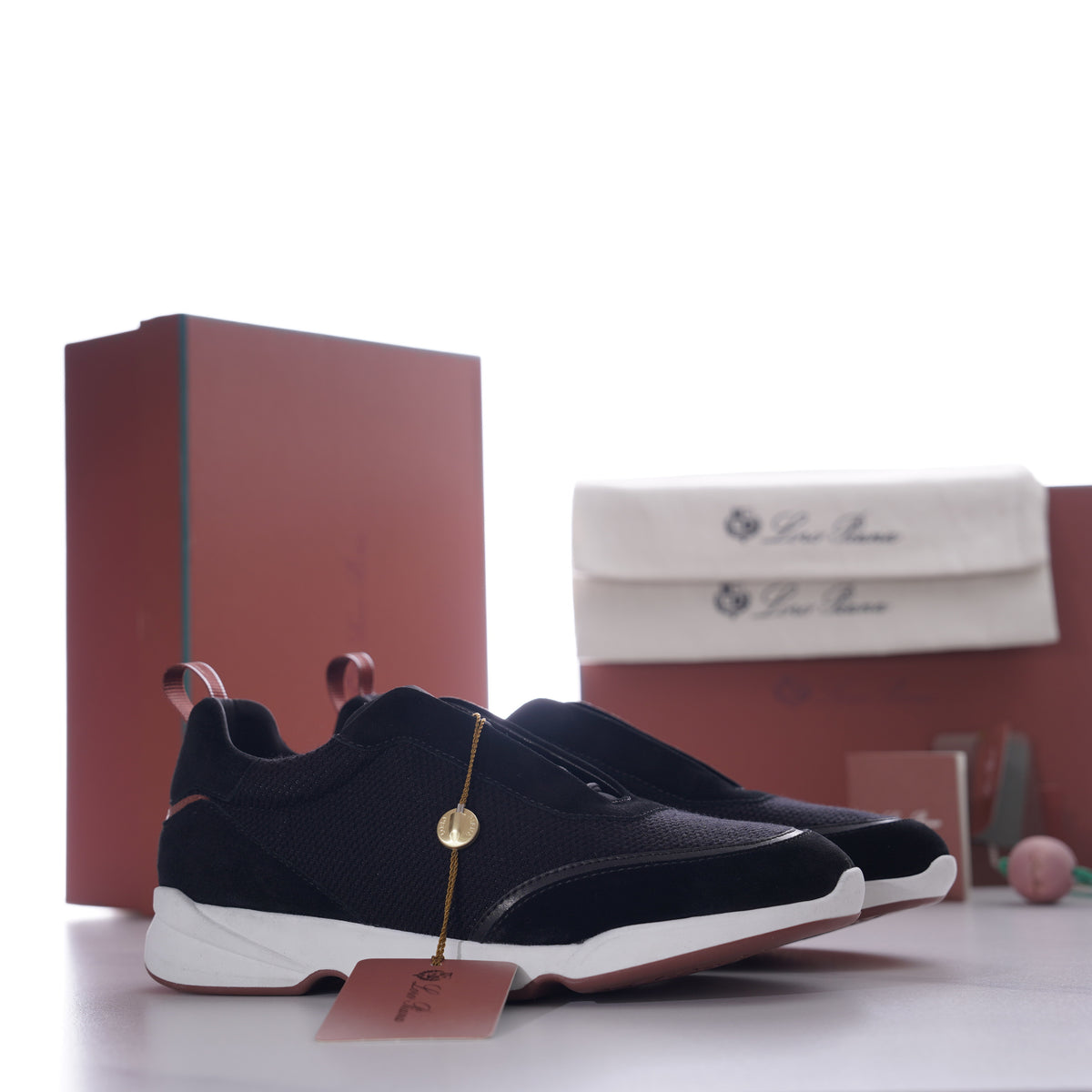 Week‑End Walk Sneaker – Loro Piana Men’s Technical Mesh Suede Low‑Top Casual Shoe