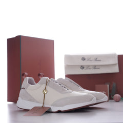 Week‑End Walk Sneaker – Loro Piana Men’s Technical Mesh Suede Low‑Top Casual Shoe