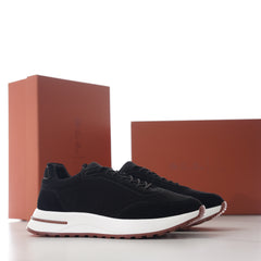 Week‑End Walk Sneaker Pecora Nera® Wheat Stitch | Loro Piana Men’s Wool‑Knit Suede Low‑Top Shoe