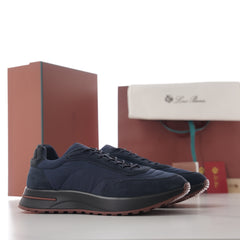 Loro Piana Week‑End Walk Mixed‑Media Sneakers | Men Premium Suede‑Nylon Retro‑Style Casual Trainers