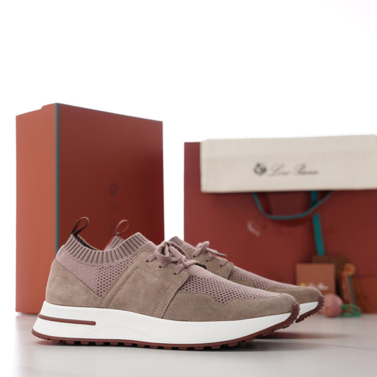 360 LP‑Flexy Walk Men Luxury Knit‑Suede Sneakers, Flexible Comfort Daily Shoes