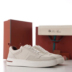 Loro Piana Newport Walk Suede Sneakers | Men Premium Two‑Tone Suede Low‑Top Casual Trainers