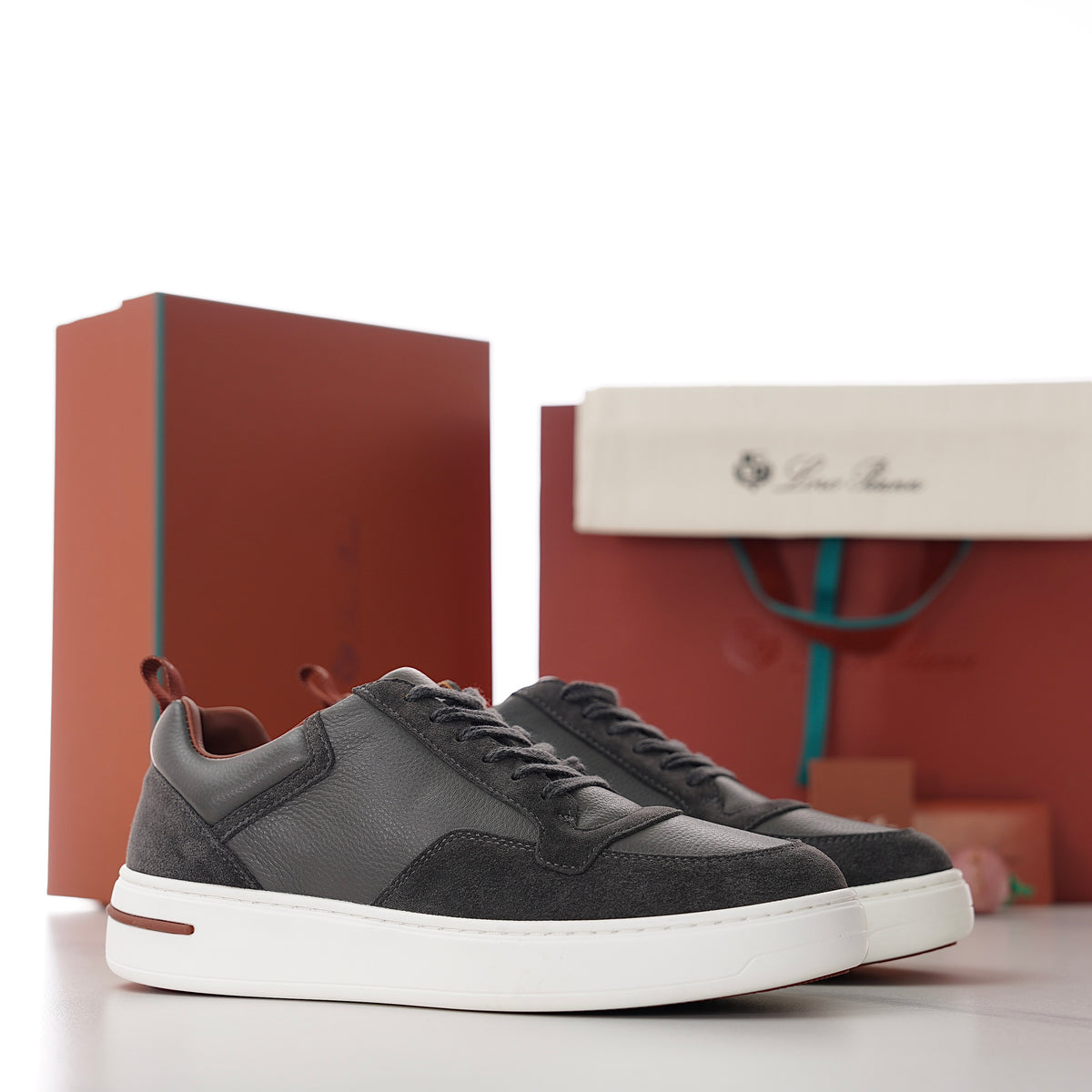 Loro Piana Newport Walk Suede Sneakers | Men Premium Two‑Tone Suede Low‑Top Casual Trainers