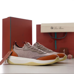 Loro Piana Modular Walk Sneakers | Men Premium Knit‑Leather Low‑Top Casual Trainers