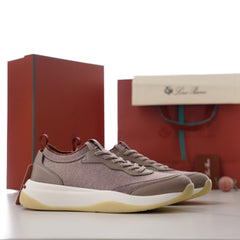 Loro Piana Modular Walk Sneakers | Men Premium Knit‑Leather Low‑Top Casual Trainers