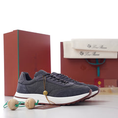 Loro Piana Week‑End Walk Mixed‑Media Sneakers