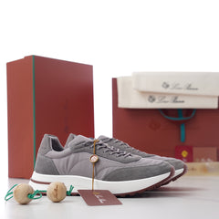 Loro Piana Week‑End Walk Mixed‑Media Sneakers