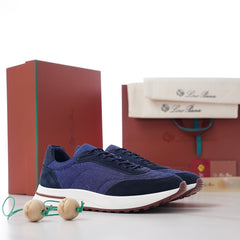 Loro Piana Week‑End Walk Mixed‑Media Sneakers