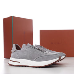 Loro Piana Week‑End Walk Suede Sneakers | Men Premium Full‑Suede Retro‑Style Casual Trainers