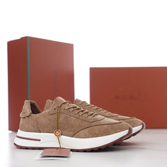 Loro Piana Week‑End Walk Suede Sneakers | Men Premium Full‑Suede Retro‑Style Casual Trainers