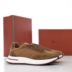 Loro Piana Week‑End Walk Mixed‑Media Sneakers