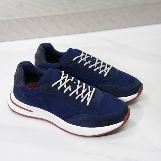 Loro Piana Week‑End Walk Mixed‑Media Sneakers