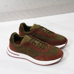 Loro Piana Week‑End Walk Mixed‑Media Sneakers