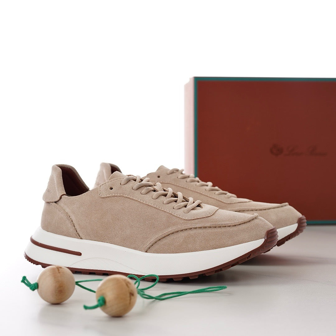 Loro Piana Week‑End Walk Suede Sneakers | Men Premium Full‑Suede Retro‑Style Casual Trainers