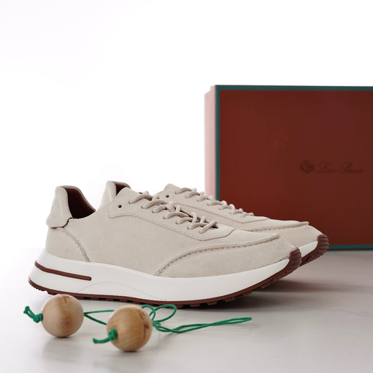 Loro Piana Week‑End Walk Suede Sneakers | Men Premium Full‑Suede Retro‑Style Casual Trainers