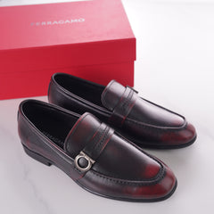 Ferragamo Gancini loafers | Men's premium genuine leather casual shoes for business and leisure loafers
