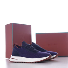 KnitStep Urban Knit Sneaker, Men's Knitted Sock Sneakers, Breathable Lightweight Casual Shoes, Pull-on Slip On Design with Leather Side Detail, Soft Cushioned Sole Daily Sneakers
