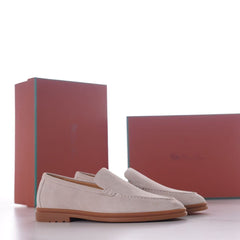 Summer Walk Suede Loafers, Men Handmade Slip-on Casual Loafer Shoes