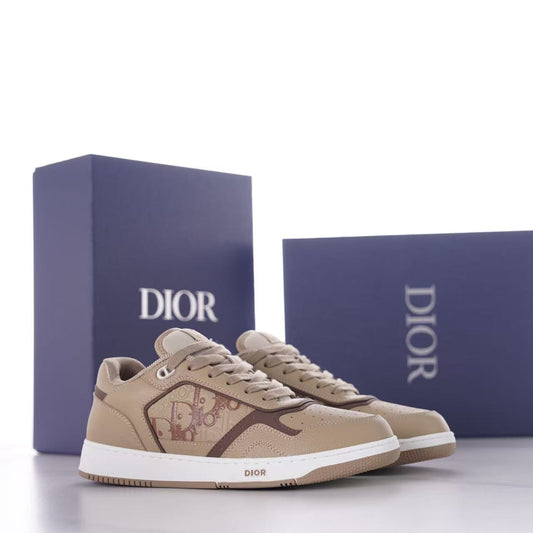 Dior B27 Uptown Low‑Top Sneaker, Premium Calf Leather Casual Skate Shoe for Men