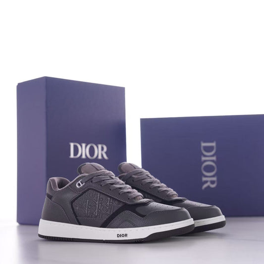 Dior B27 Uptown Low‑Top Sneaker, Premium Calf Leather Casual Skate Shoe for Men