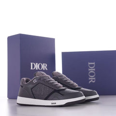 Dior B27 Uptown Low‑Top Sneaker, Premium Calf Leather Casual Skate Shoe for Men