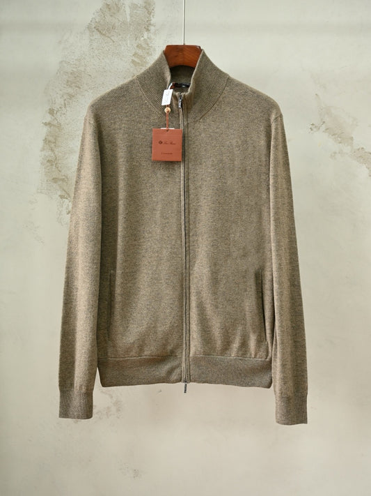Loro Piana Classic Zip-Up Bomber Jacket 100% Cashmere jacket